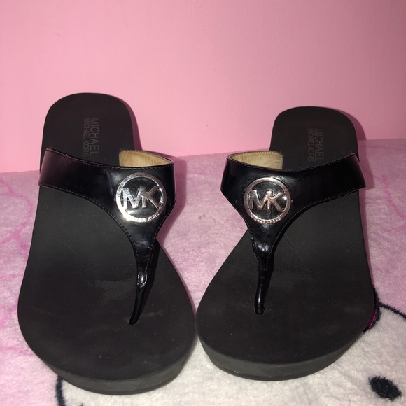 y2k micheal kors flip flops high heels/ platform - Picture 5 of 8